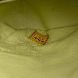 Pre Owned Chanel Green Medium Classic Lambskin Double Flap