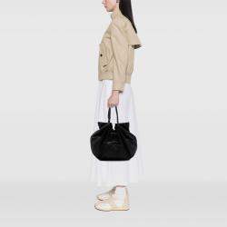 Pre Owned Chanel Black Lambskin Stretch Spirit Cabas Tote