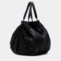 Pre Owned Chanel Black Lambskin Stretch Spirit Cabas Tote