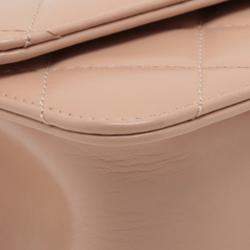 Pre Owned Chanel Beige Mini Quilted Lambskin Perfect Fit Flap