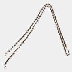 Pre Owned Chanel Black Velour Pearl Embellished Double Zip Clutch with Chain