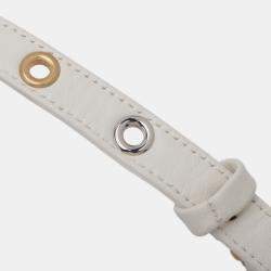Pre Owned Chanel White Quilted Lamsbskin Punk Essentials Chain Flap Belt Bag