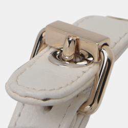 Pre Owned Chanel White Quilted Lamsbskin Punk Essentials Chain Flap Belt Bag