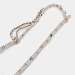 Pre Owned Chanel White Quilted Lamsbskin Punk Essentials Chain Flap Belt Bag