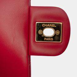 Pre Owned Chanel Red Mini Quilted Lambskin Urban Spirit Backpack