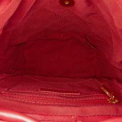 Pre Owned Chanel Red Mini Quilted Lambskin Urban Spirit Backpack