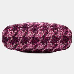 Pre Owned Chanel Purple CC Tweed Houndstooth Clutch On Chain