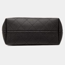 Pre Owned Chanel Black Small Quilted Caviar City Walk Hobo