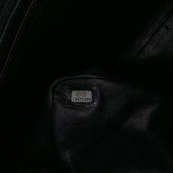 Pre Owned Chanel Black Jumbo Classic Chevron Patent Single Flap