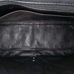 Pre Owned Chanel Black Jumbo Classic Chevron Patent Single Flap