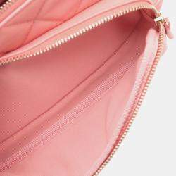 Pre Owned Chanel Pink Small Quilted Lambskin Clutch with Chain Shoulder Bag