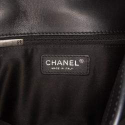Pre Owned Chanel Black Small Quilted Lambskin Citizen Zip Flap