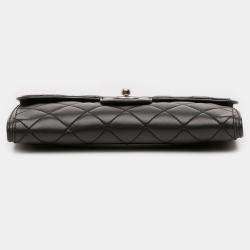 Pre Owned Chanel Black Small Quilted Lambskin Citizen Zip Flap