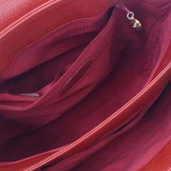 Pre Owned Chanel Red CC Caviar Supermodel Tote