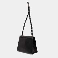 Pre Owned Chanel Black CC Caviar Twisted Strap Shoulder Bag