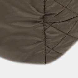 Pre Owned Chanel Brown Green Medium Quilted Nylon Coco Cocoon Tote