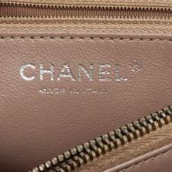 Pre Owned Chanel Burgundy Quilted Caviar Leather Wild Stitch Accordion Flap Bag
