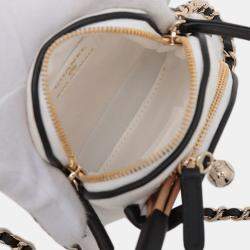 Pre Owned Chanel Black/White Coco Masters Mini Canvas Tennis Racket Bag