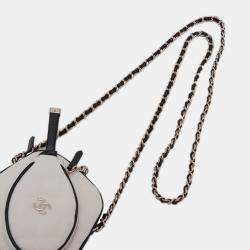 Pre Owned Chanel Black/White Coco Masters Mini Canvas Tennis Racket Bag