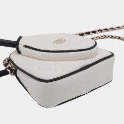 Pre Owned Chanel Black/White Coco Masters Mini Canvas Tennis Racket Bag