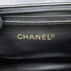 Pre Owned Chanel V Stitch Chain shoulder Black Caviar Leather