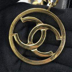 Pre Owned Chanel V Stitch Chain shoulder Black Caviar Leather