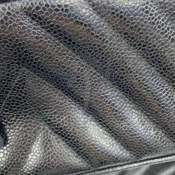 Pre Owned Chanel V Stitch Chain shoulder Black Caviar Leather