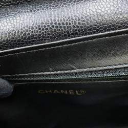 Pre Owned Chanel V Stitch Chain shoulder Black Caviar Leather