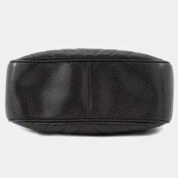 Pre Owned Chanel V Stitch Chain shoulder Black Caviar Leather