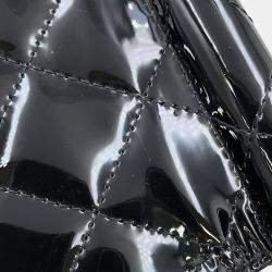 Pre Owned Chanel Matelasse Mini Chain Shoulder Bag Black Patent Leather