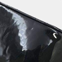 Pre Owned Chanel Matelasse Mini Chain Shoulder Bag Black Patent Leather