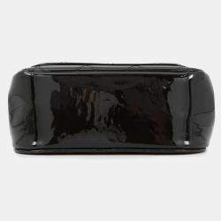 Pre Owned Chanel Matelasse Mini Chain Shoulder Bag Black Patent Leather