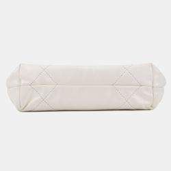 Pre Owned Chanel Chanel22 Mini Shoulder Bag White Shiny Calf Leather