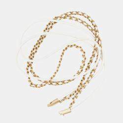 Pre Owned Chanel Chanel22 Mini Shoulder Bag White Shiny Calf Leather