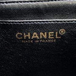 Pre Owned Chanel Cc Logo Handbag Black Caviar Leather