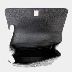 Pre Owned Chanel Cc Logo Handbag Black Caviar Leather