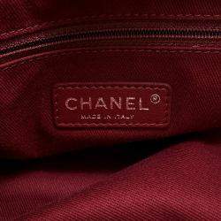 Pre Owned Chanel Deauville Chain Tote Bag Pink Canvas