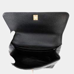 Pre Owned Chanel Cc Logo Handbag Black Caviar Leather