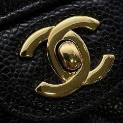 Pre Owned Chanel Matelasse Chain shoulder Black Caviar Leather
