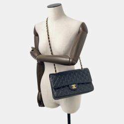 Pre Owned Chanel Matelasse Chain shoulder Black Caviar Leather