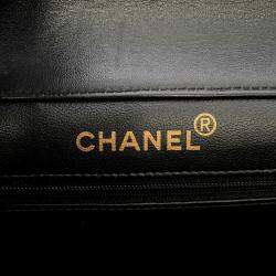 Pre Owned Chanel Matelasse Double Face Chain shoulder Black Lambskin