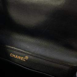 Pre Owned Chanel Matelasse Double Face Chain shoulder Black Lambskin