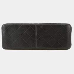 Pre Owned Chanel Matelasse Double Face Chain shoulder Black Lambskin