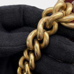 Pre Owned Chanel Boy Chanel Chain shoulder Red Caviar Leather