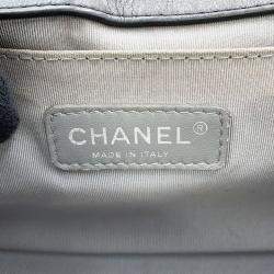 Pre Owned Chanel Boy Chanel Matelasse Shoulder Bag Black Leather