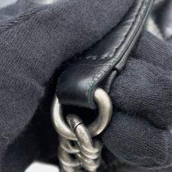 Pre Owned Chanel Boy Chanel Matelasse Shoulder Bag Black Leather