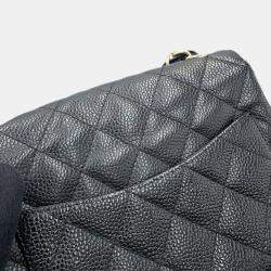 Pre Owned Chanel Mini Materasse Chain Shoulder Black Caviar Leather