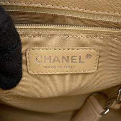 Pre Owned Chanel Gst Tote Beige Caviar Leather