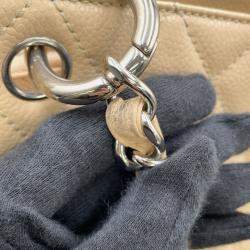 Pre Owned Chanel Gst Tote Beige Caviar Leather