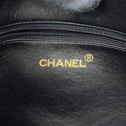 Pre Owned Chanel Cc Logo Chain Tote Black Lambskin